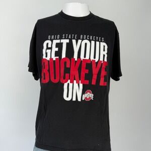 Ohio State Buckeyes Get Your Buckeye On Black Graphic TShirt Mens Large Pro Edge